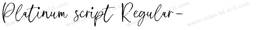 Platinum script Regular字体转换